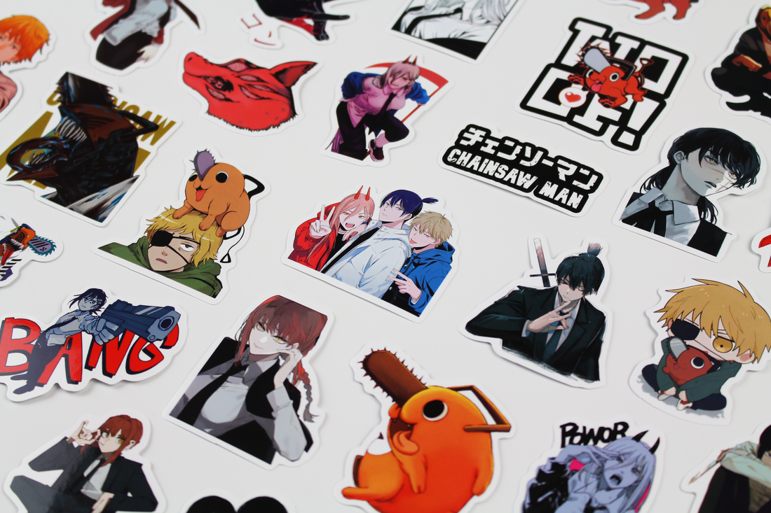 Chainsaw Man Anime Stickers Manga Pack 50 Stickers