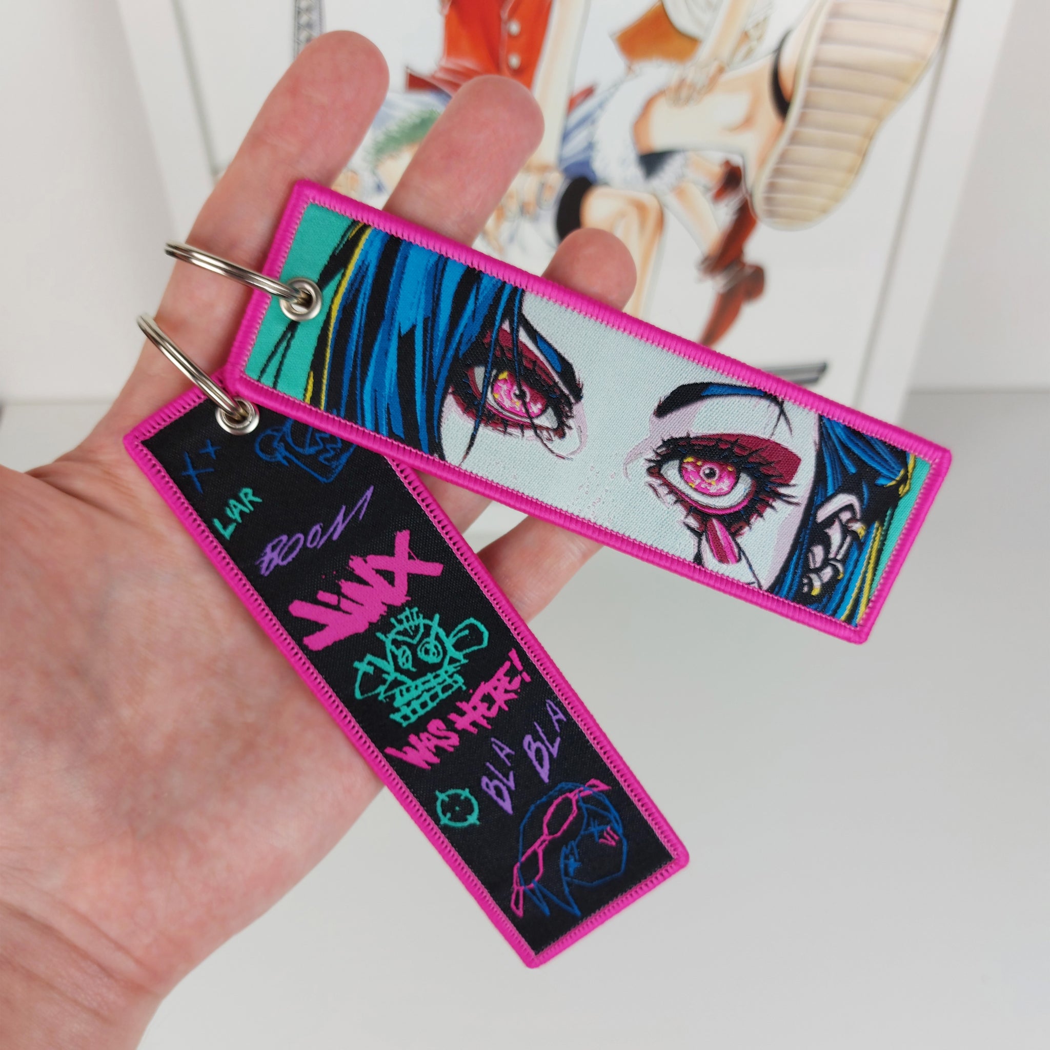 Jinx Arcane Embroidered Keychain