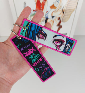 Jinx Arcane Embroidered Keychain