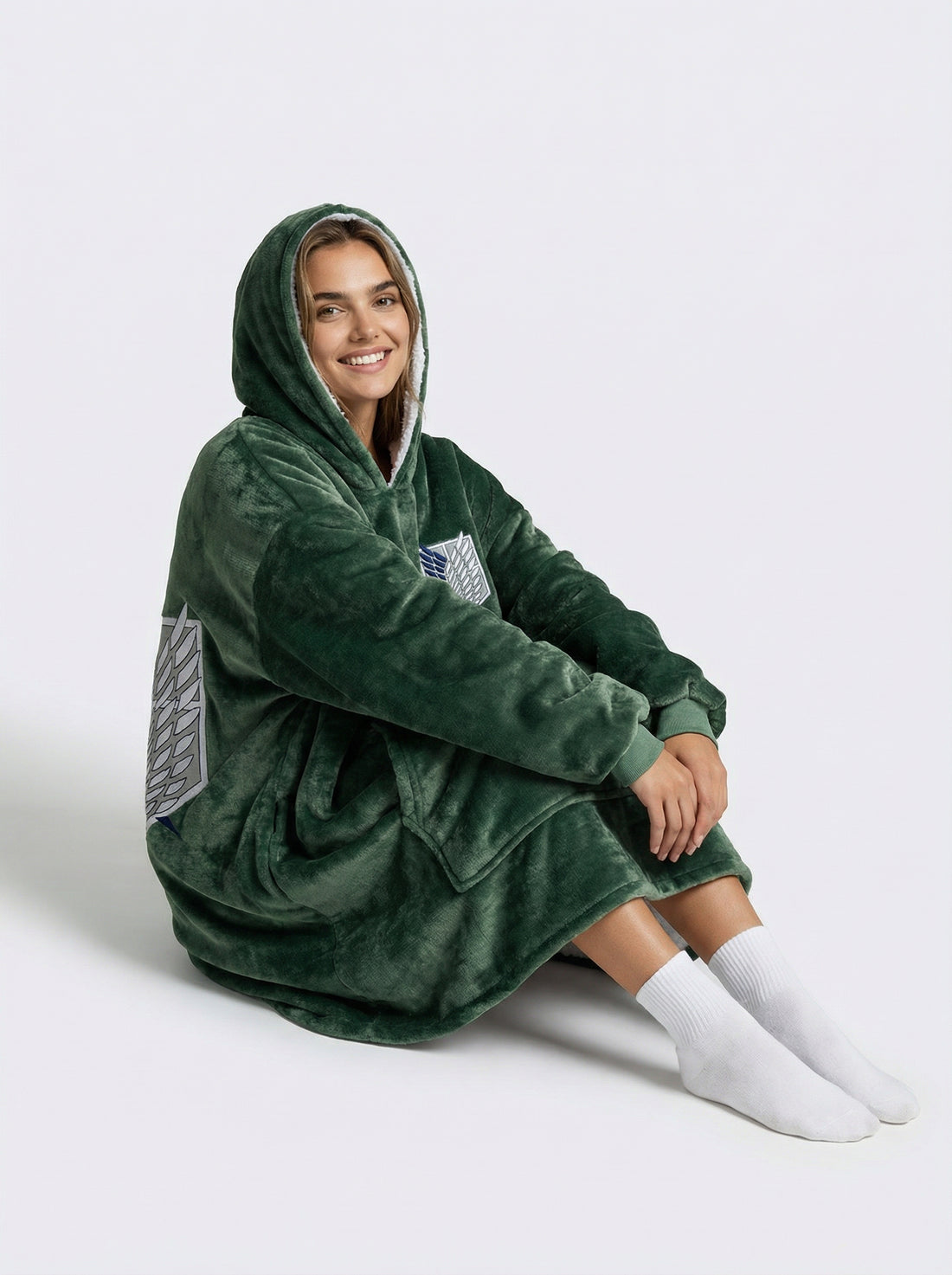Survey Corps Hoodie Blanket Oversized Unisex Attack On Titan