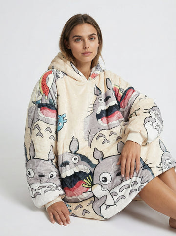 Totoro Hoodie Blanket Oversized Unisex Ghibli