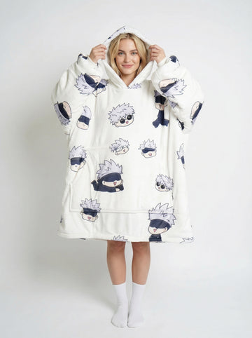 Gojo Hoodie Blanket Oversized Unisex Jujutsu Kaisen