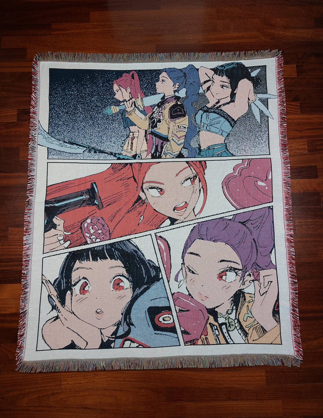 KPOP Demon Hunters / HUNTRIX Woven Blanket / Tapestry