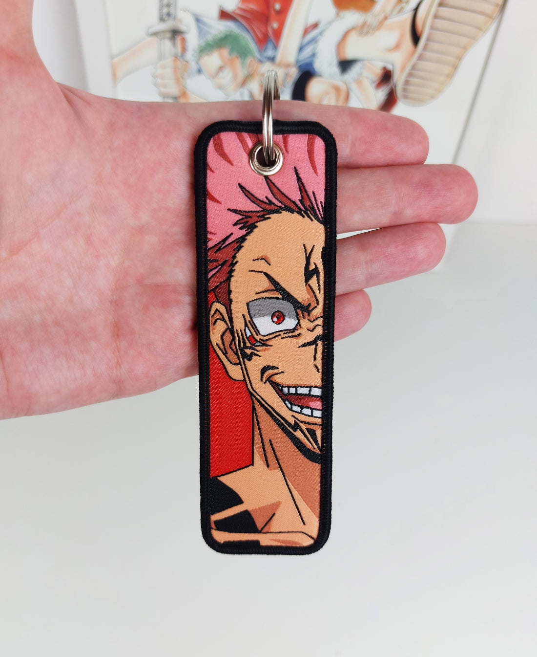 Sukuna Embroidered Keychain Jujutsu Kaisen Anime