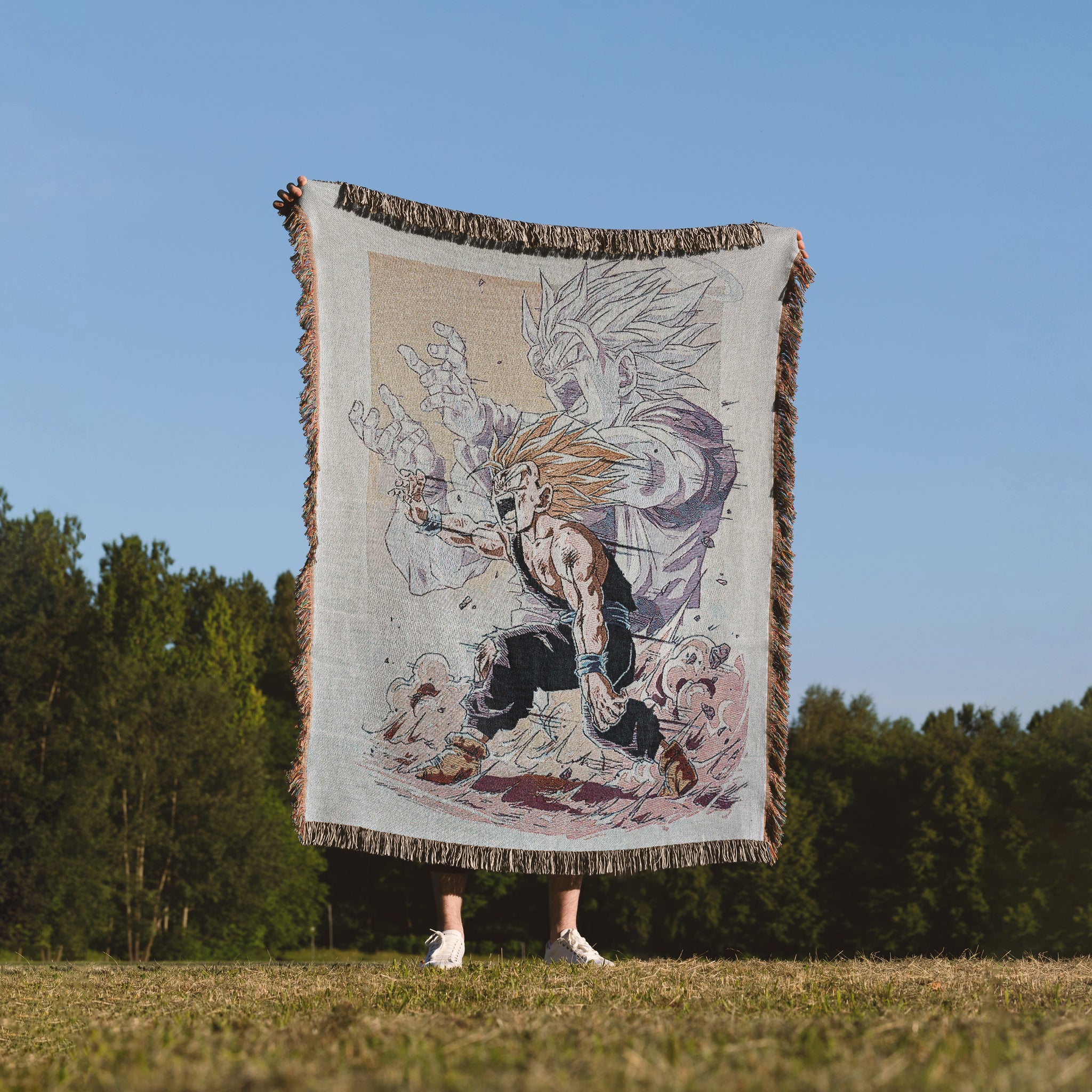 Dragon Ball Gohan & Goku Woven Blanket / Tapestry