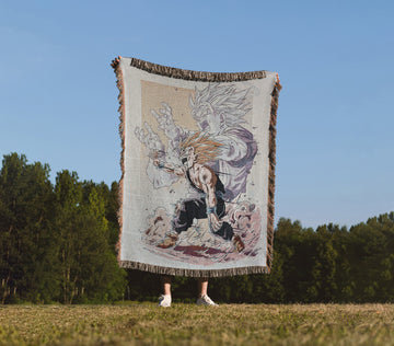 Dragon Ball Gohan & Goku Woven Blanket / Tapestry