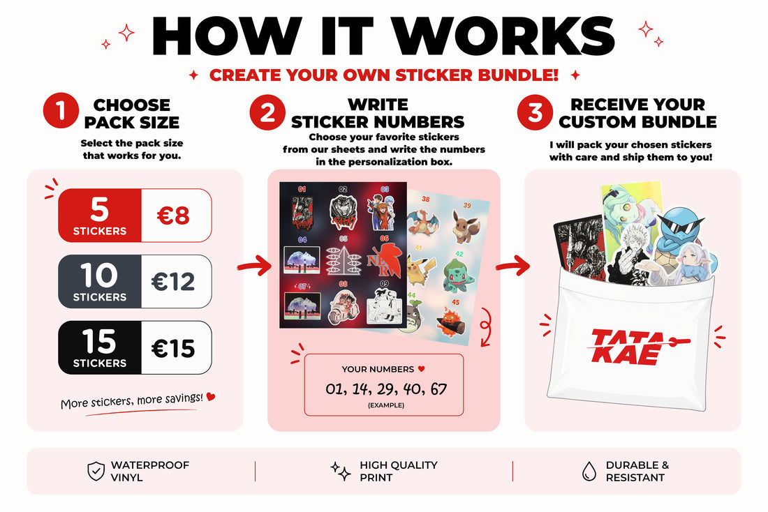 Build Your Own Anime Sticker Pack
