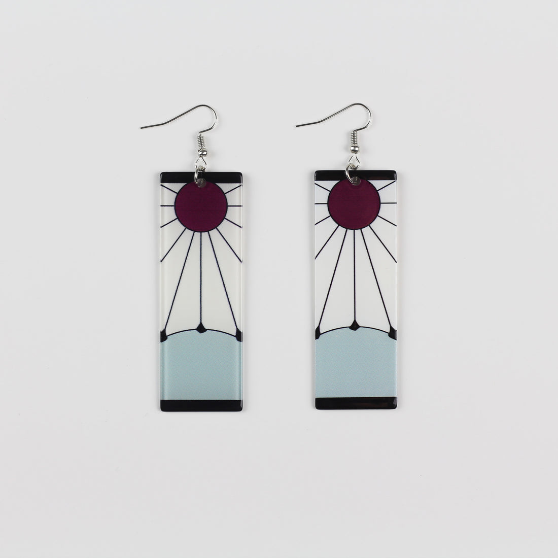 Demon Slayer Earrings Hanafuda Cosplay Tanjiro Kamado