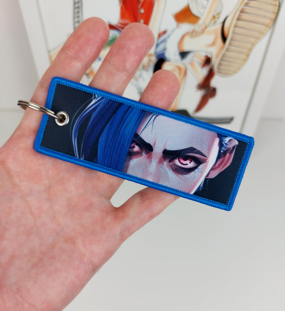 Jinx & Vi Arcane Embroidered Keychain