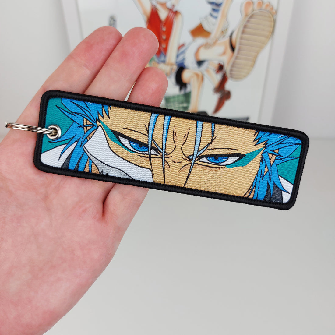 Grimmjow Anime Embroidered Keychain Bleach Jet Tag