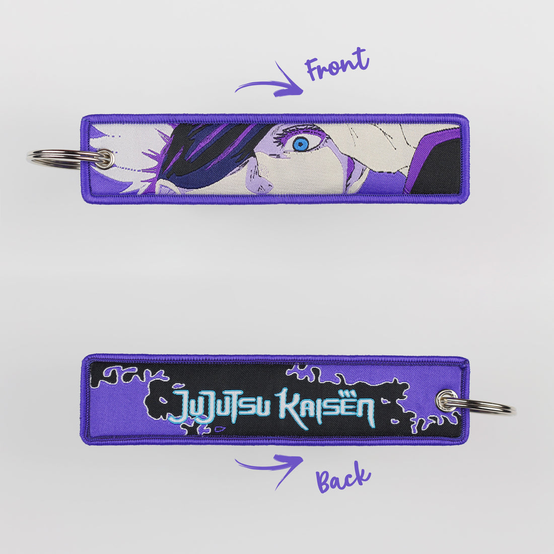 Jujutsu Kaisen Embroidered Keychains JJK Jet tag
