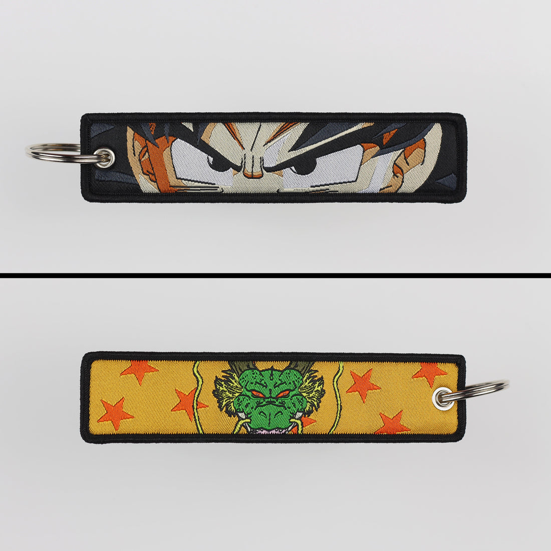 Dragon Ball Embroidered Keychains Goku Vegeta Trunks Bulma Jet tag