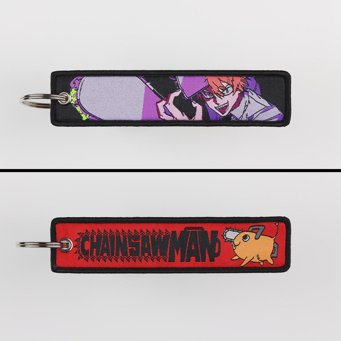 Chainsaw Man Embroidered Keychains Denji Pochita Makima Power