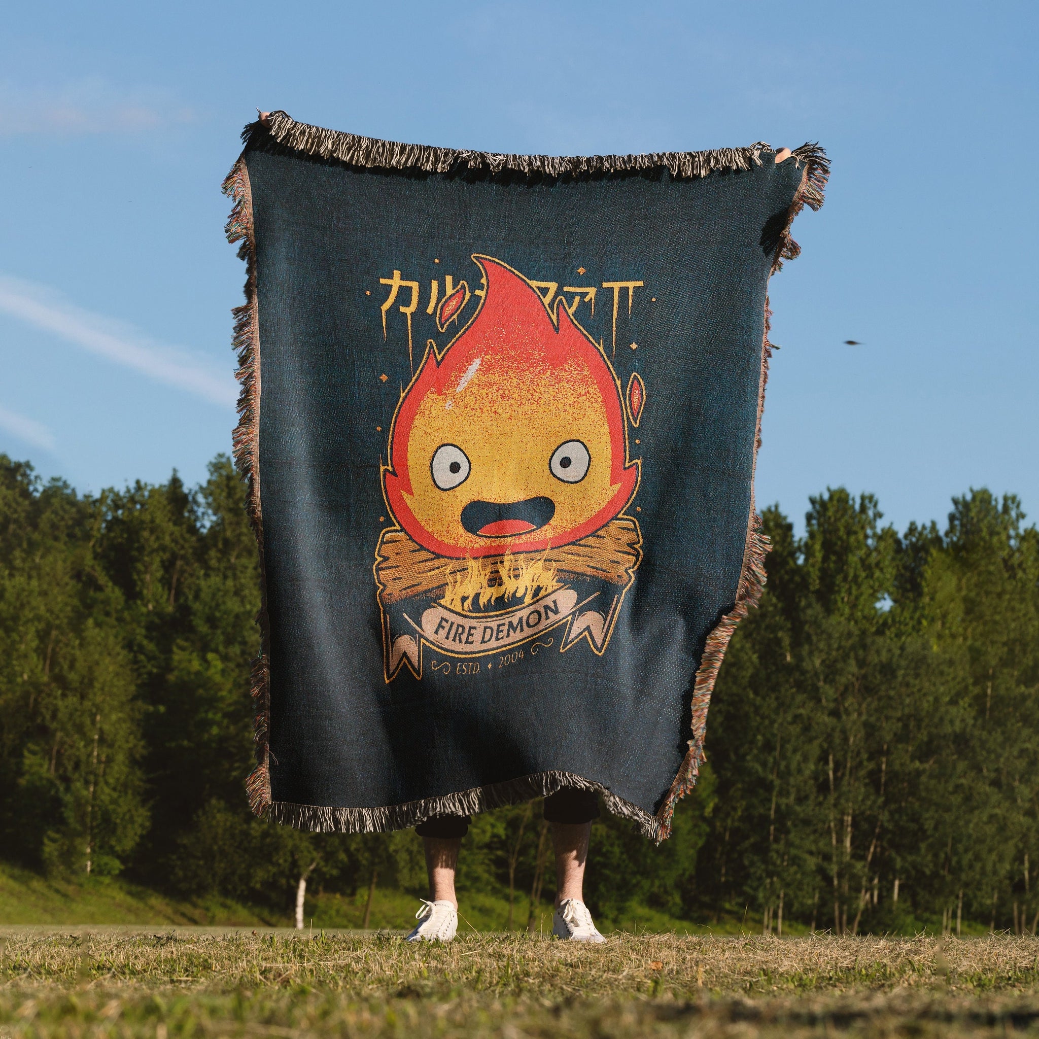 Calcifer Woven Blanket / Tapestry