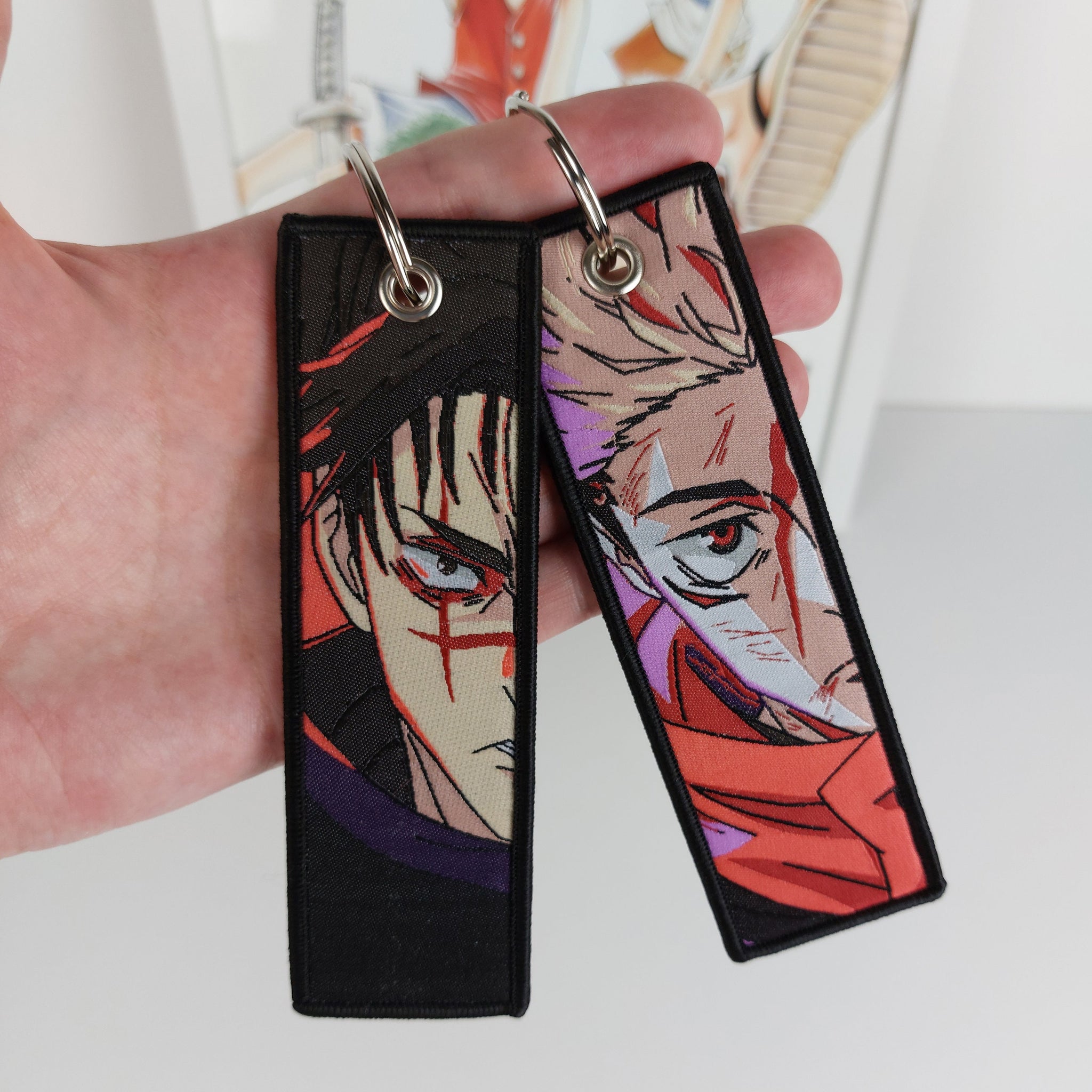 Choso & Yuji Embroidered Keychain