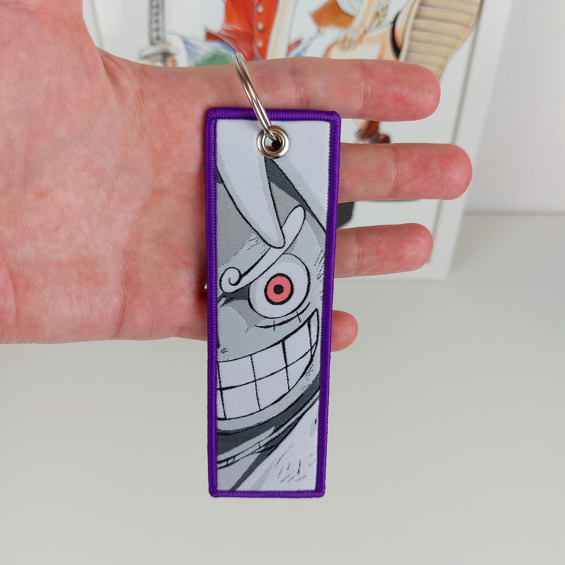 Luffy Gear 5 Embroidered Keychain