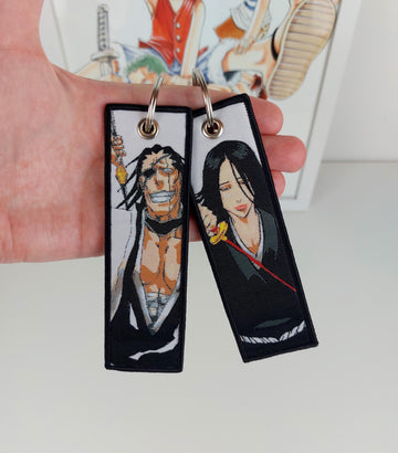 Zaraki & Unohana Embroidered Keychain