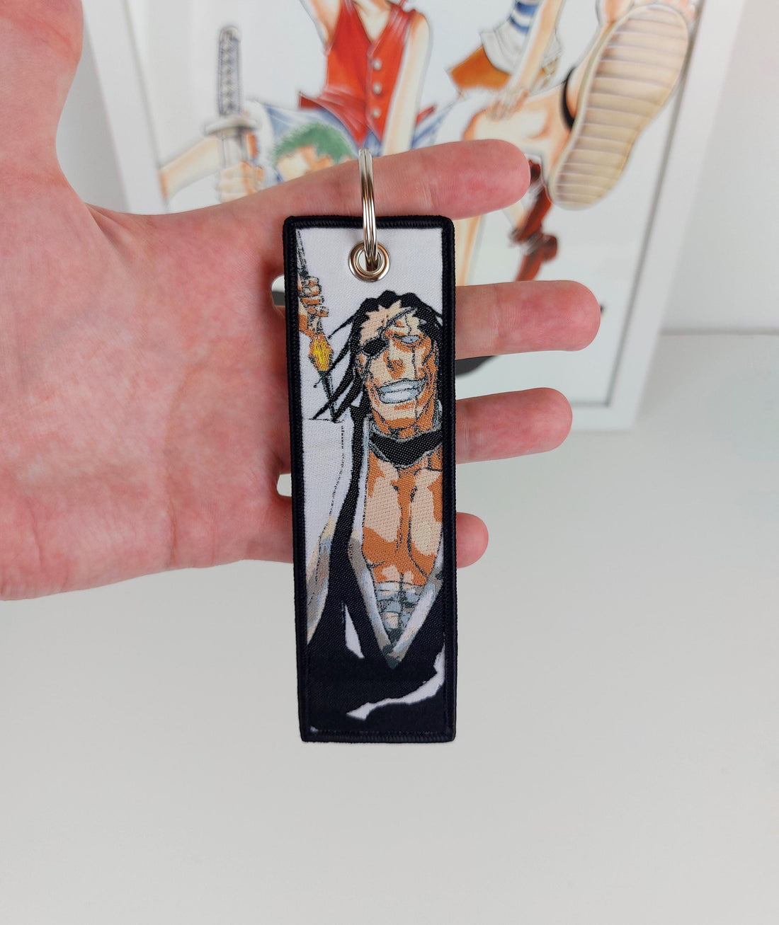 Zaraki & Unohana Embroidered Keychain