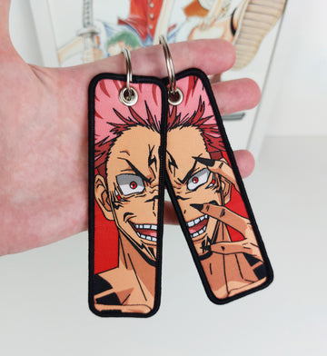 Sukuna Embroidered Keychain Jujutsu Kaisen Anime