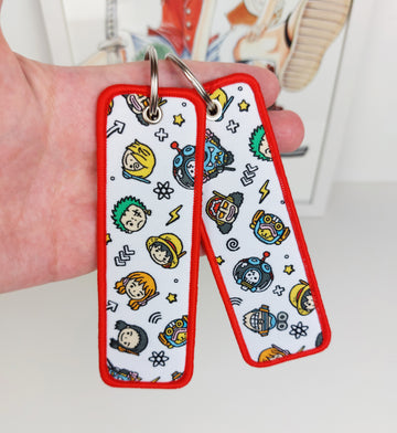 One Piece Crew Anime Embroidered Keychain Mugiwara