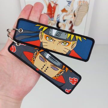 Naruto & Pain Embroidered Keychain NFC Jet Tag