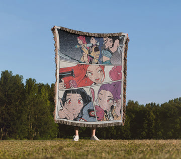 KPOP Demon Hunters / HUNTRIX Woven Blanket / Tapestry